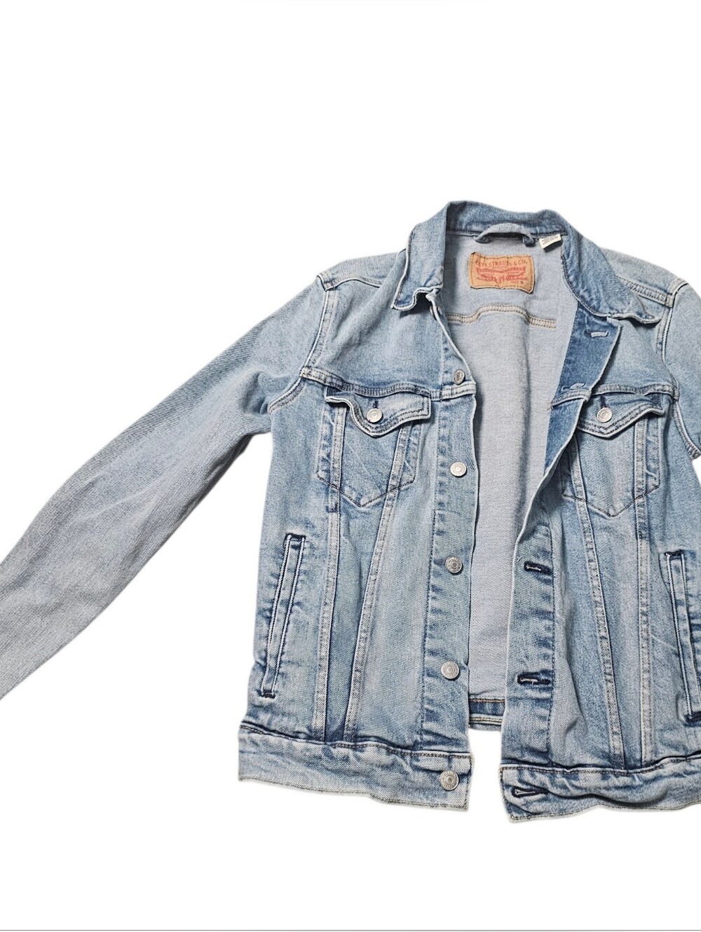 Light Wash LEVI Denim Jacket - Women's Casual Trucker